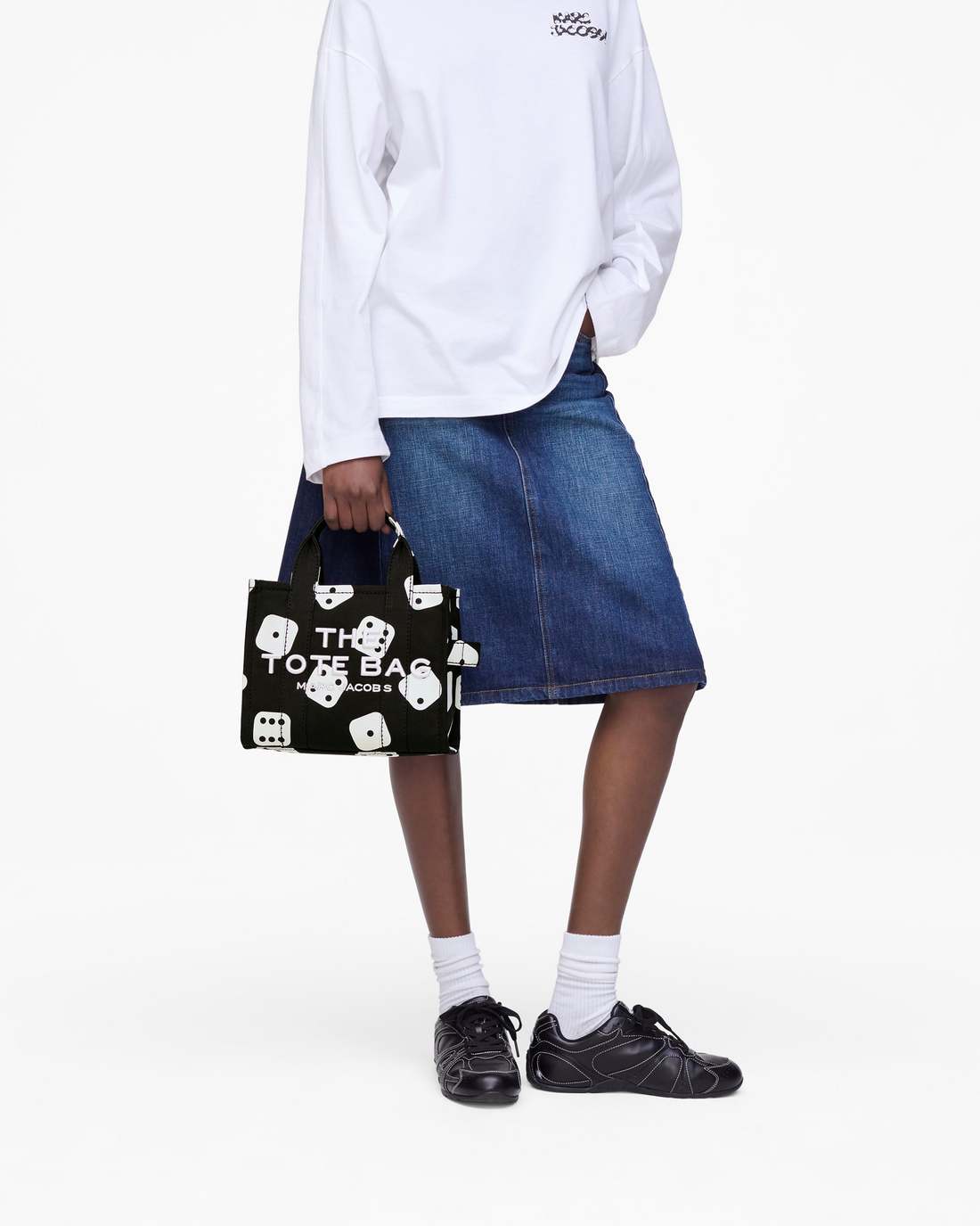 Marc Jacobs Popular - Derrick Adams X Marc Jacobs Canvas Small Tote Bag Black/White