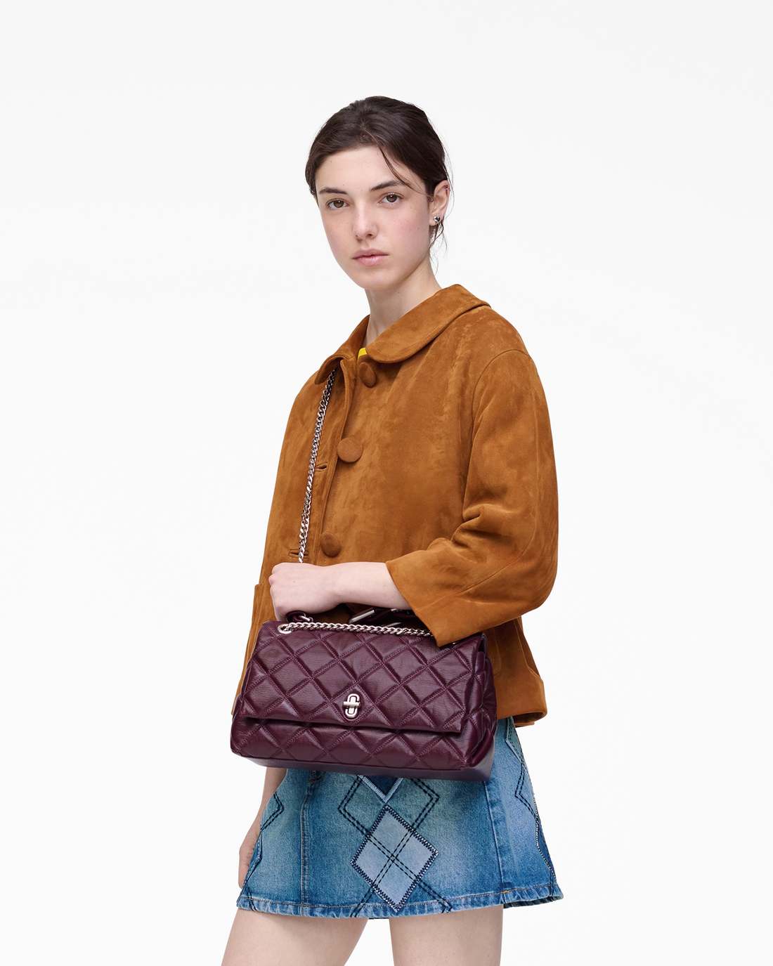 Marc Jacobs Recommended - The Quilted Dual Convertible Shoulder Bag Dark Plum
