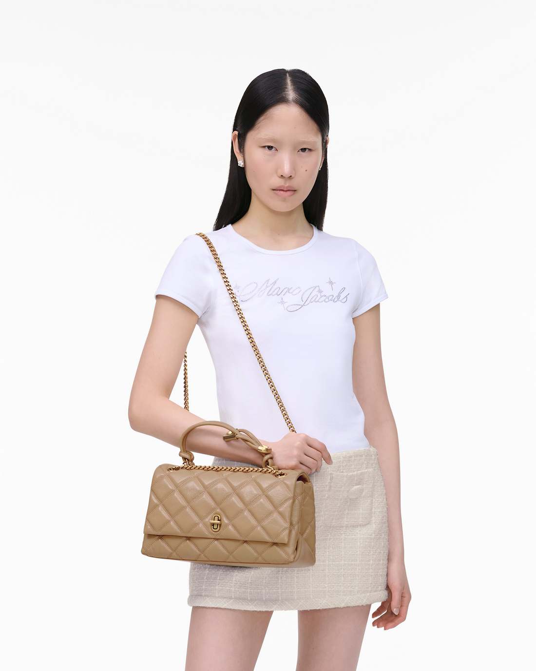 Marc Jacobs Value - The Quilted Dual Convertible Shoulder Bag Camel