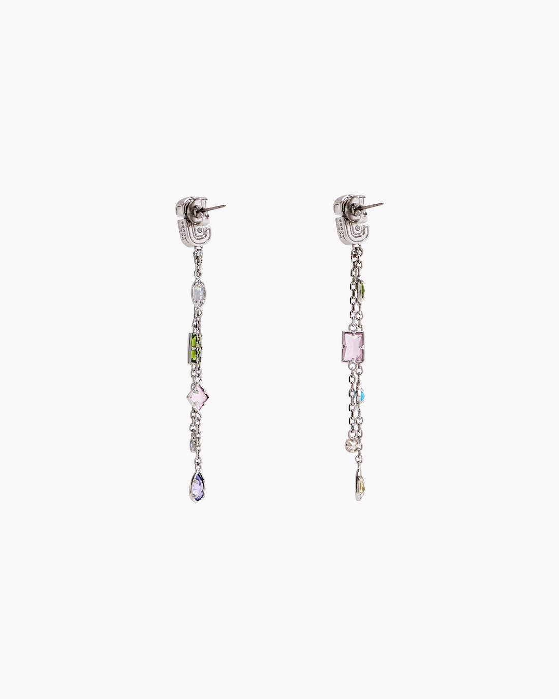 Marc Jacobs Essential - The J Marc Luxe Gem Linear Earrings Silver/Multi