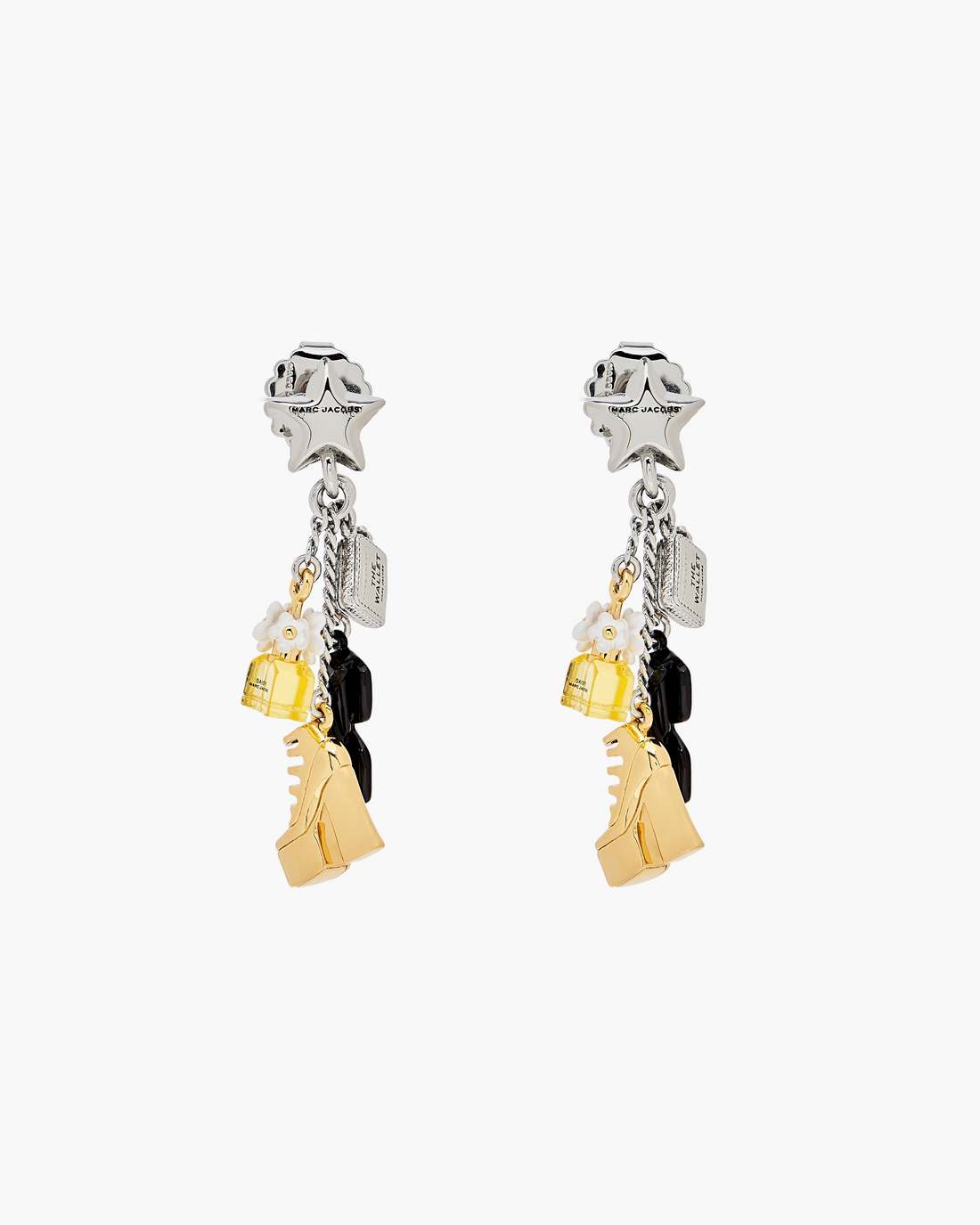 Marc Jacobs Discount - The Mini Icon Charm Earrings Gold/Silver