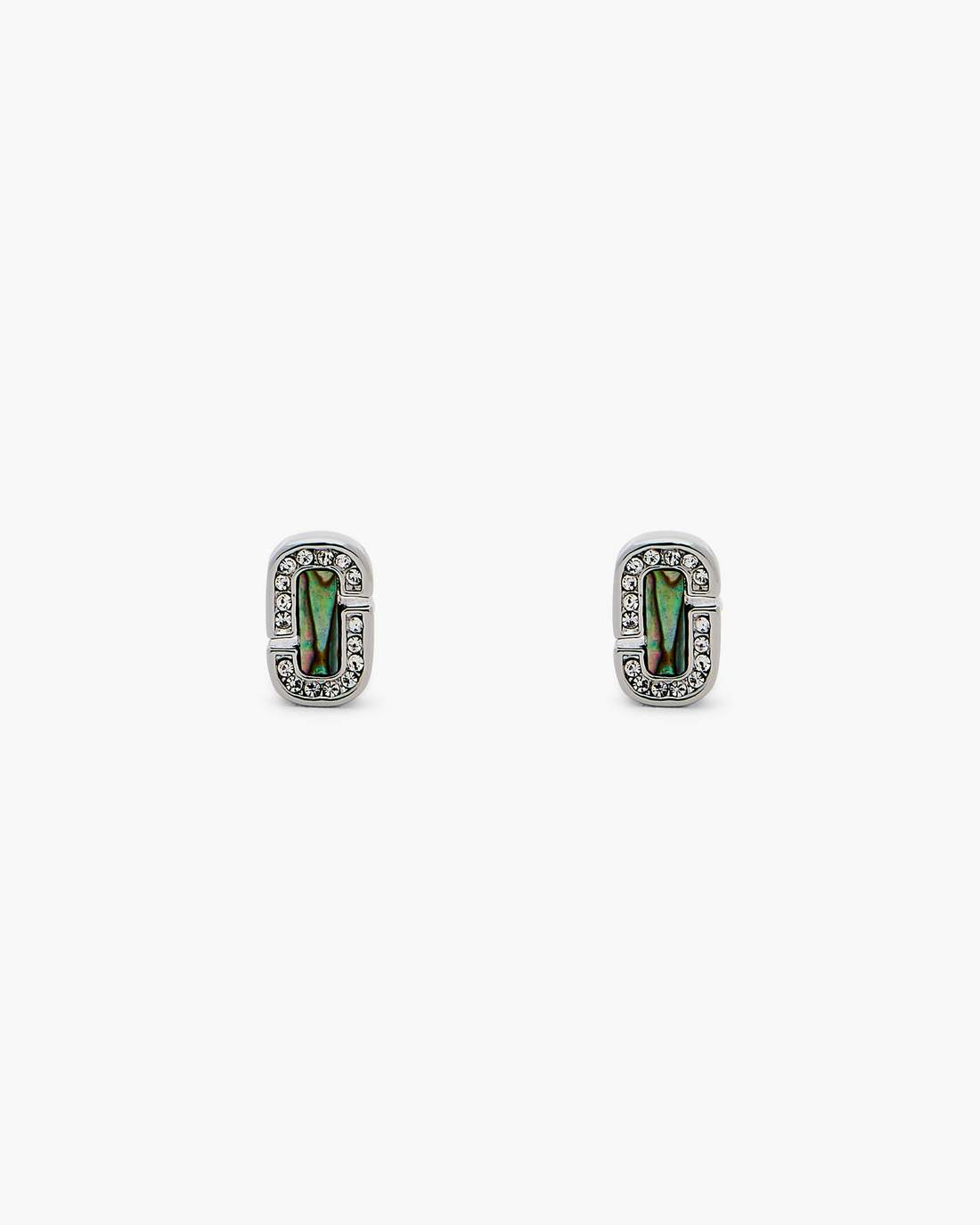 Marc Jacobs Premium - The J Marc Luxe Abalone Earrings Silver/Crystal