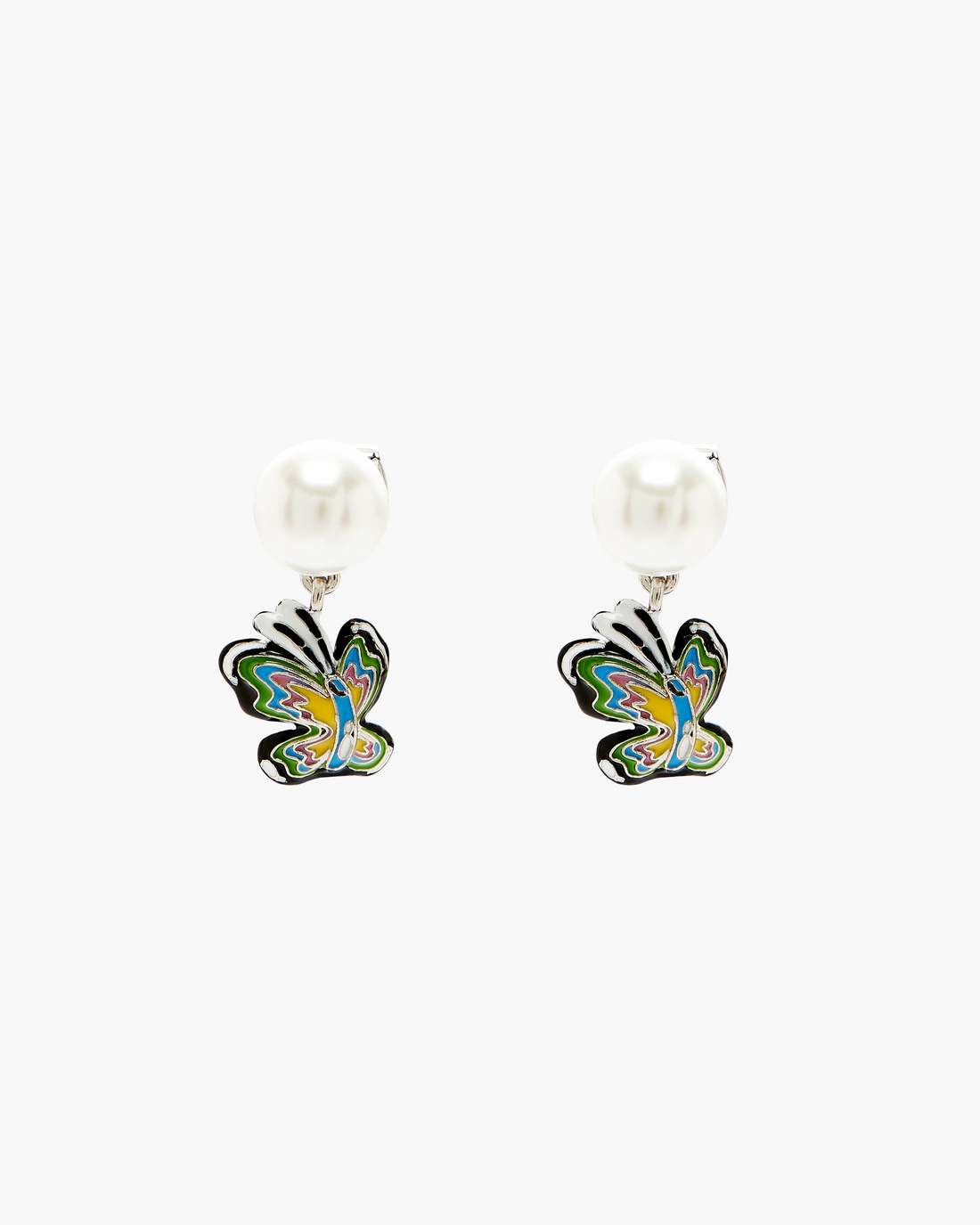 Marc Jacobs Top Pick - Hattie Stewart X Marc Jacobs Butterfly Pearl Earrings Silver/Multi