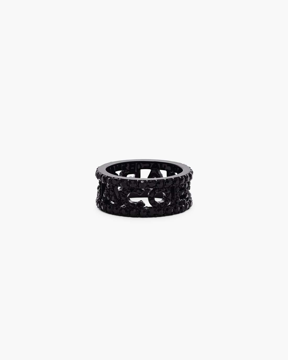 Marc Jacobs Exclusive - The Monogram Pave Ring Black/Black Crystal