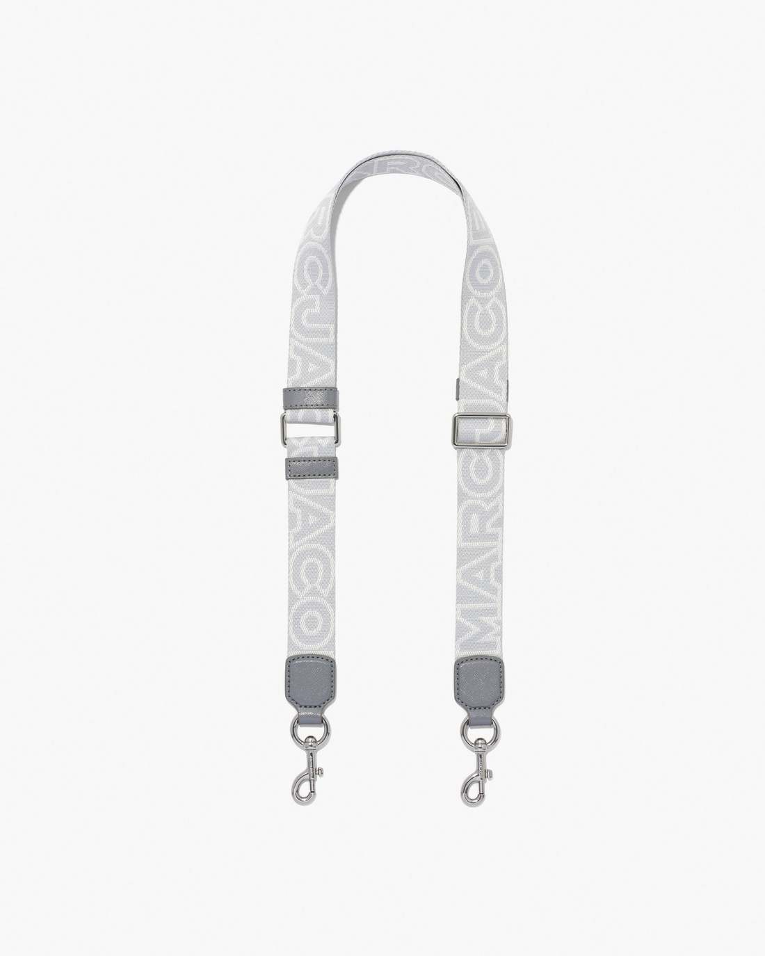 Marc Jacobs Smart Buy - The Thin Outline Logo Webbing Strap Wolf Grey Multi