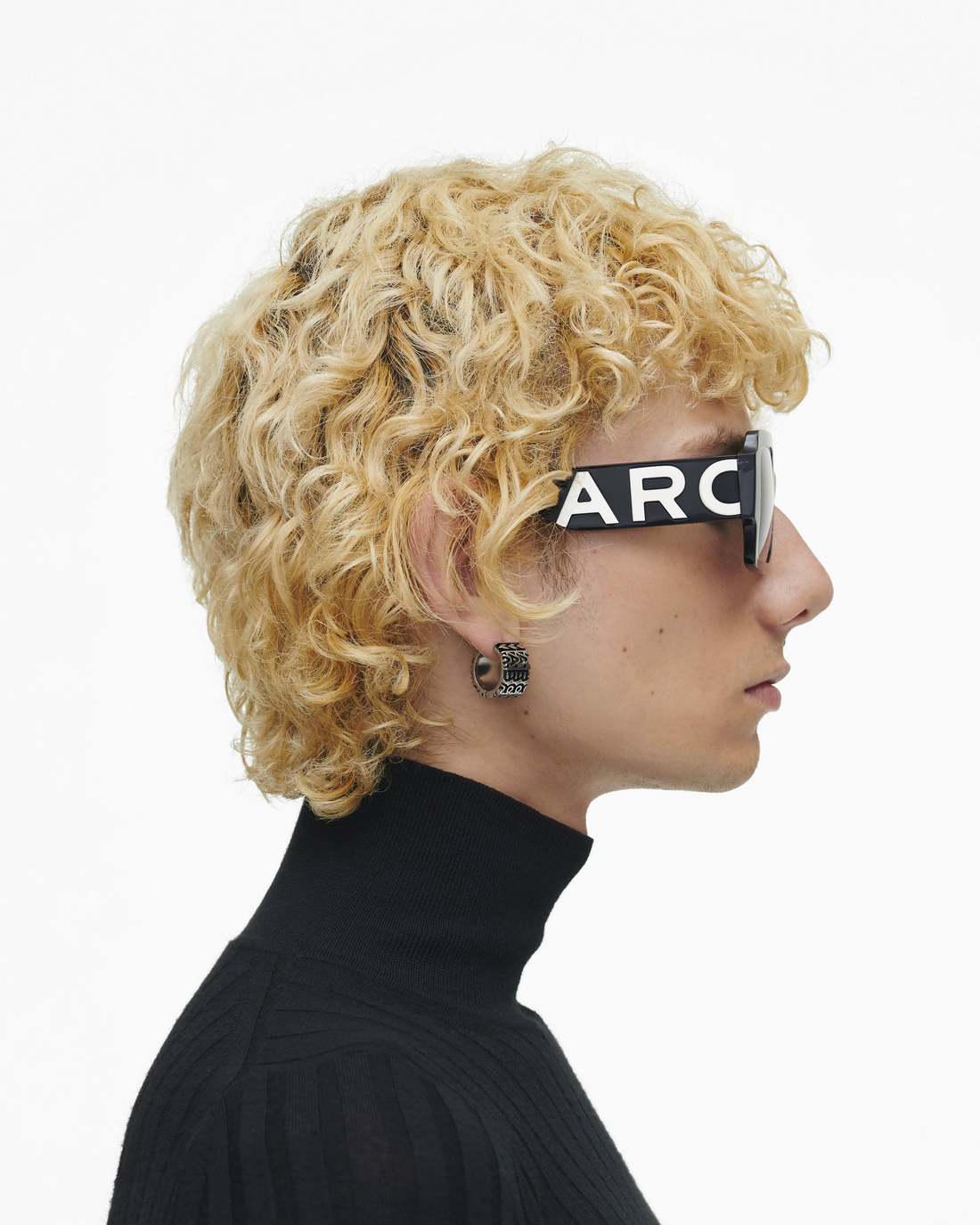 Marc Jacobs Deals - The Bold Logo Square Sunglasses Black/White