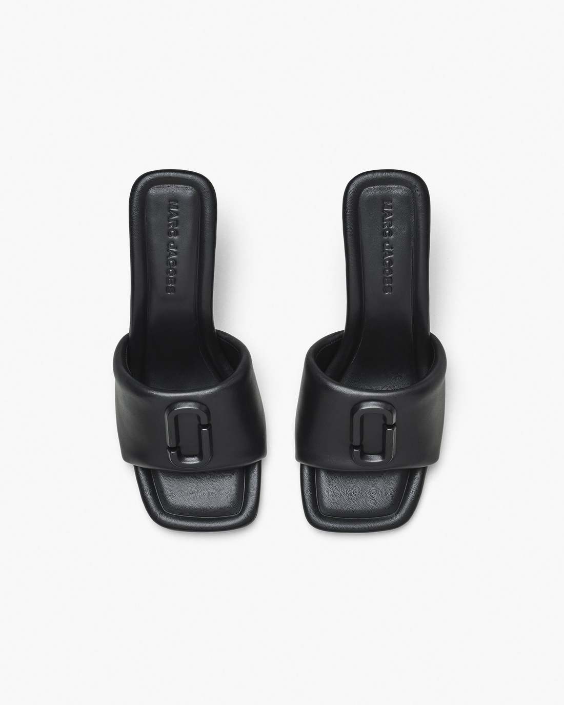 Marc Jacobs Trusted - The Leather J Marc Heeled Sandal Black