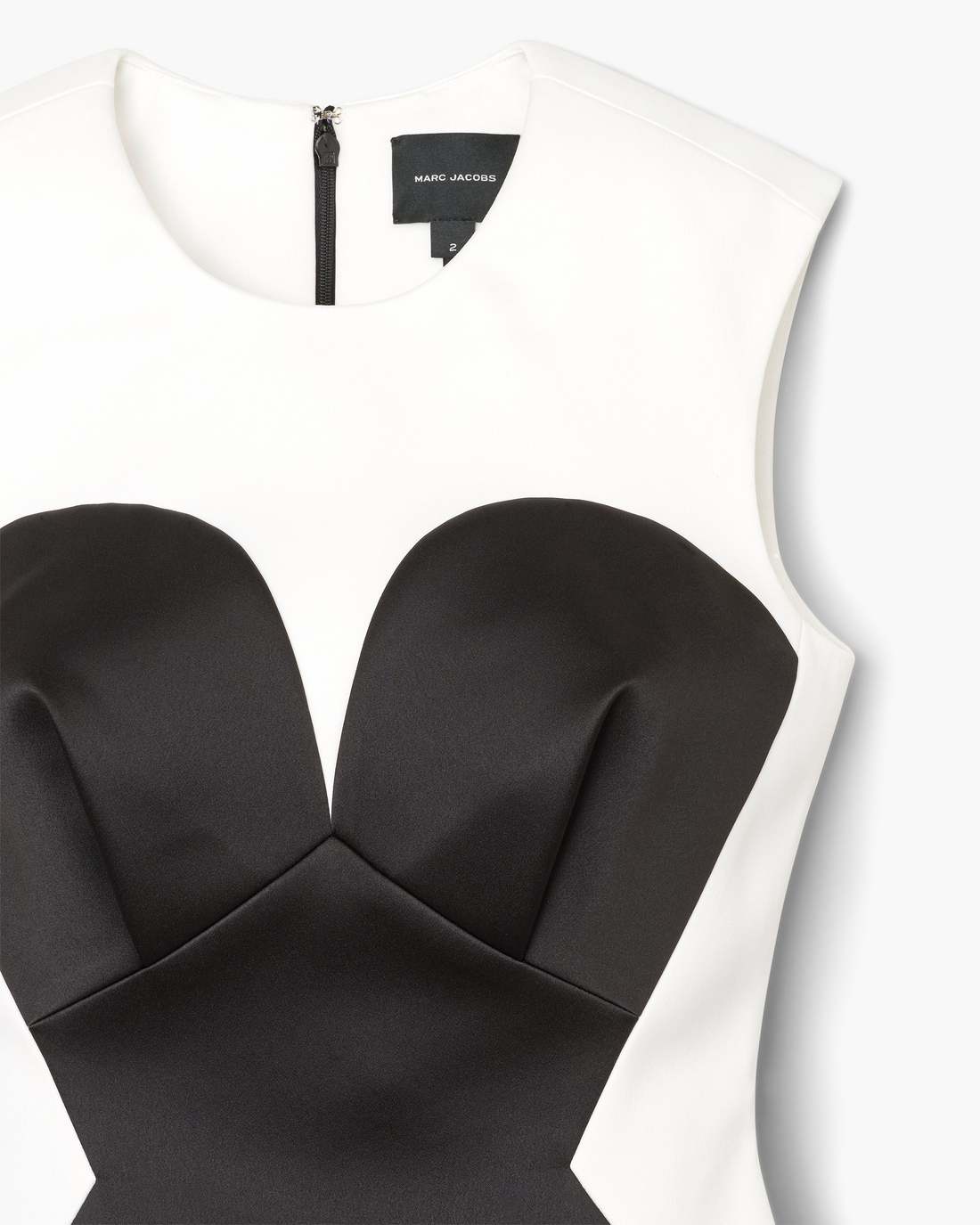Marc Jacobs Great Value - Seamed Up Satin Dress Black/White