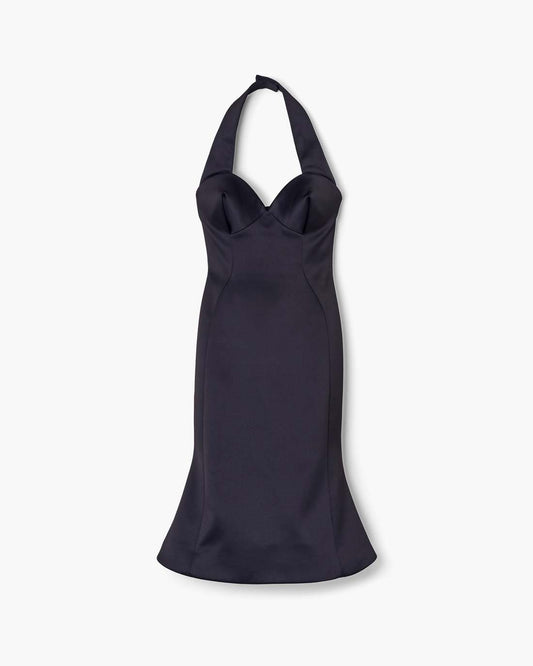 Marc Jacobs Great Value - Sculpted Satin Halter Dress Black