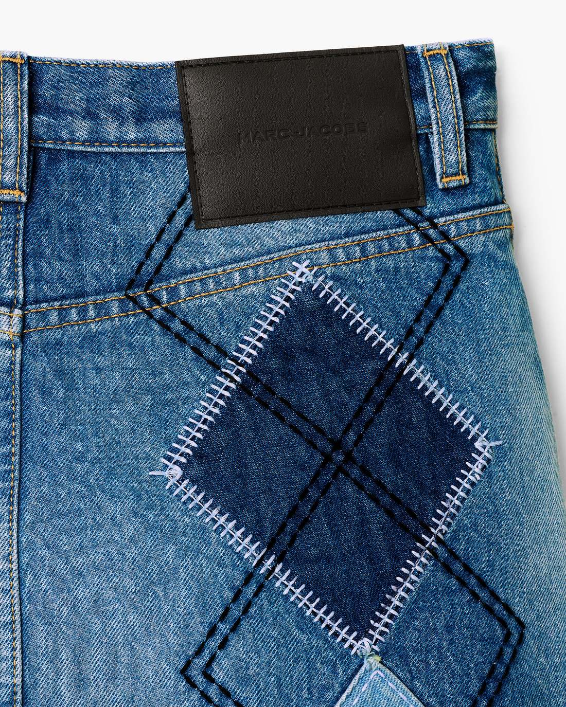 Marc Jacobs Customer Favorite - Argyle Patchwork Mini Skirt Bright Indigo