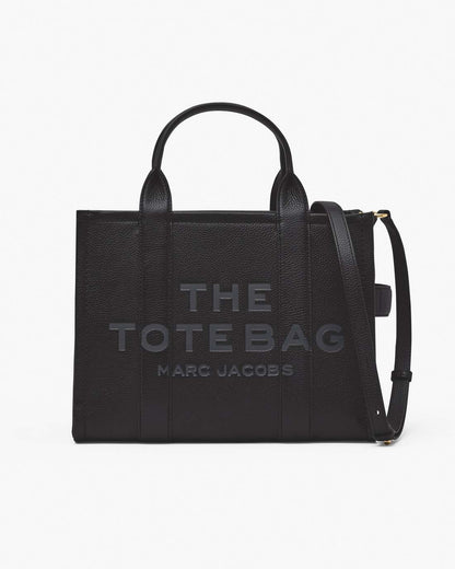 Marc Jacobs Discount - The Leather Medium Tote Bag Black