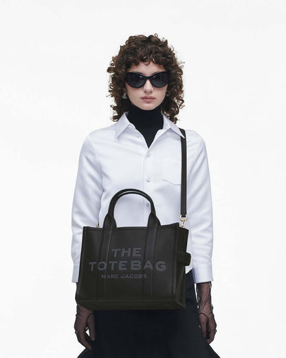 Marc Jacobs Discount - The Leather Medium Tote Bag Black
