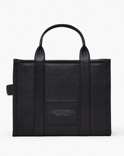 Marc Jacobs Discount - The Leather Medium Tote Bag Black