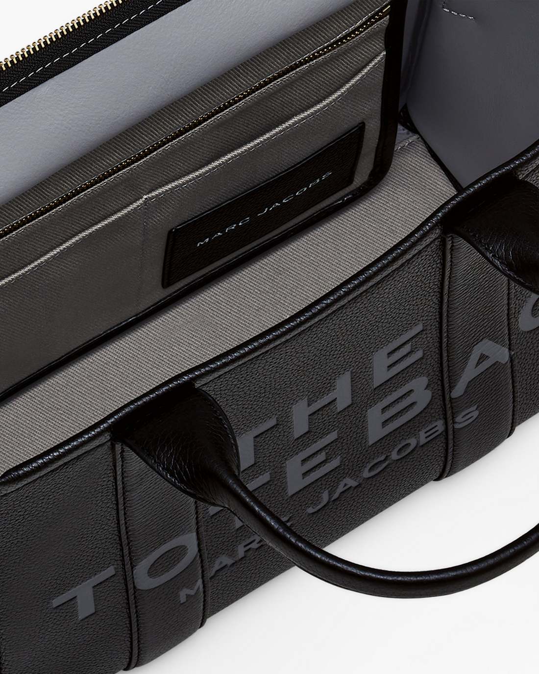 Marc Jacobs Discount - The Leather Medium Tote Bag Black