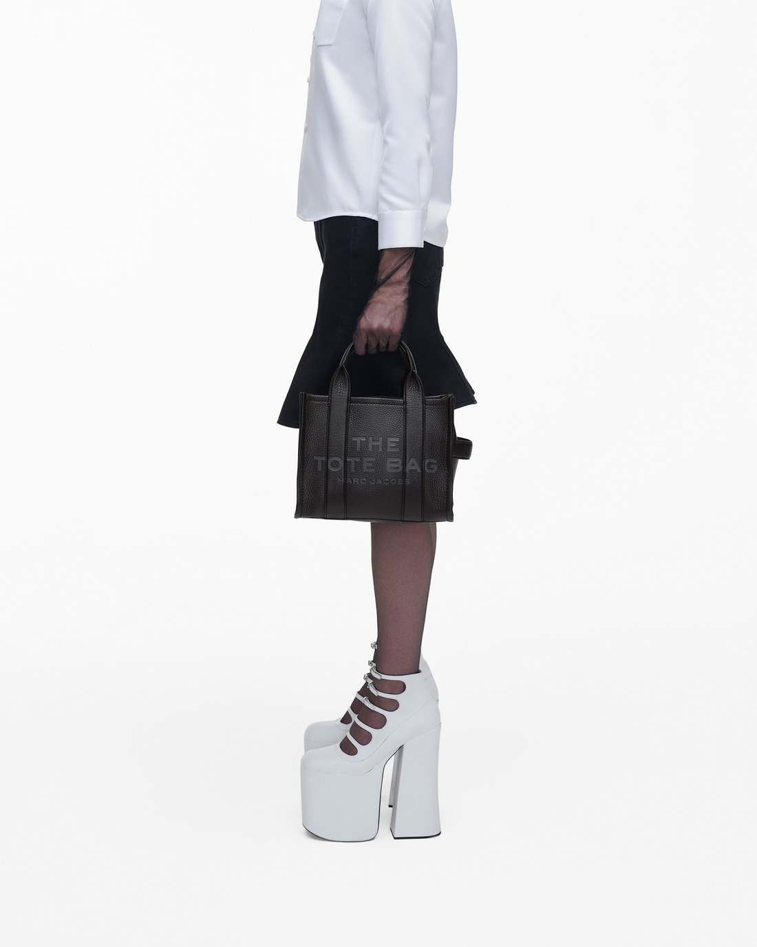 Marc Jacobs Discount - The Leather Small Tote Bag Black