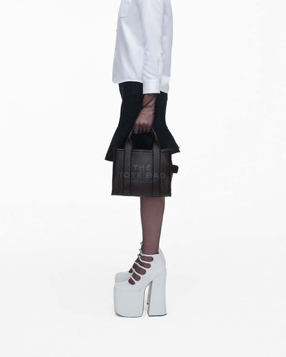 Marc Jacobs Discount - The Leather Small Tote Bag Black