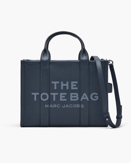 Marc Jacobs Quality - The Leather Medium Tote Bag Blue Sea