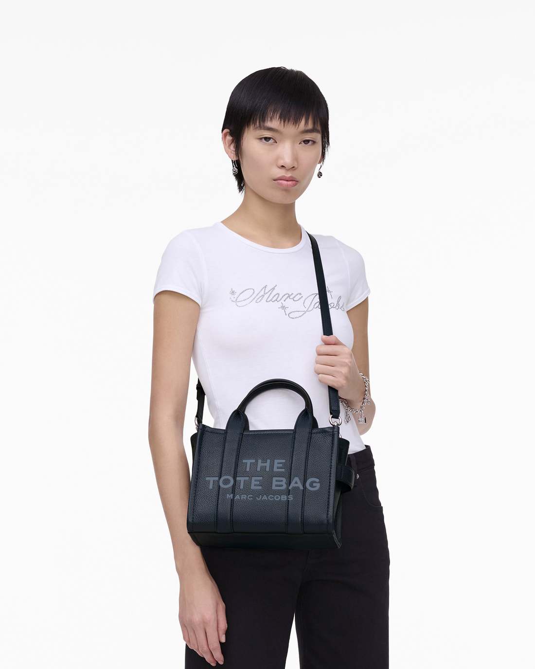 Marc Jacobs Special Offer - The Leather Small Tote Bag Blue Sea