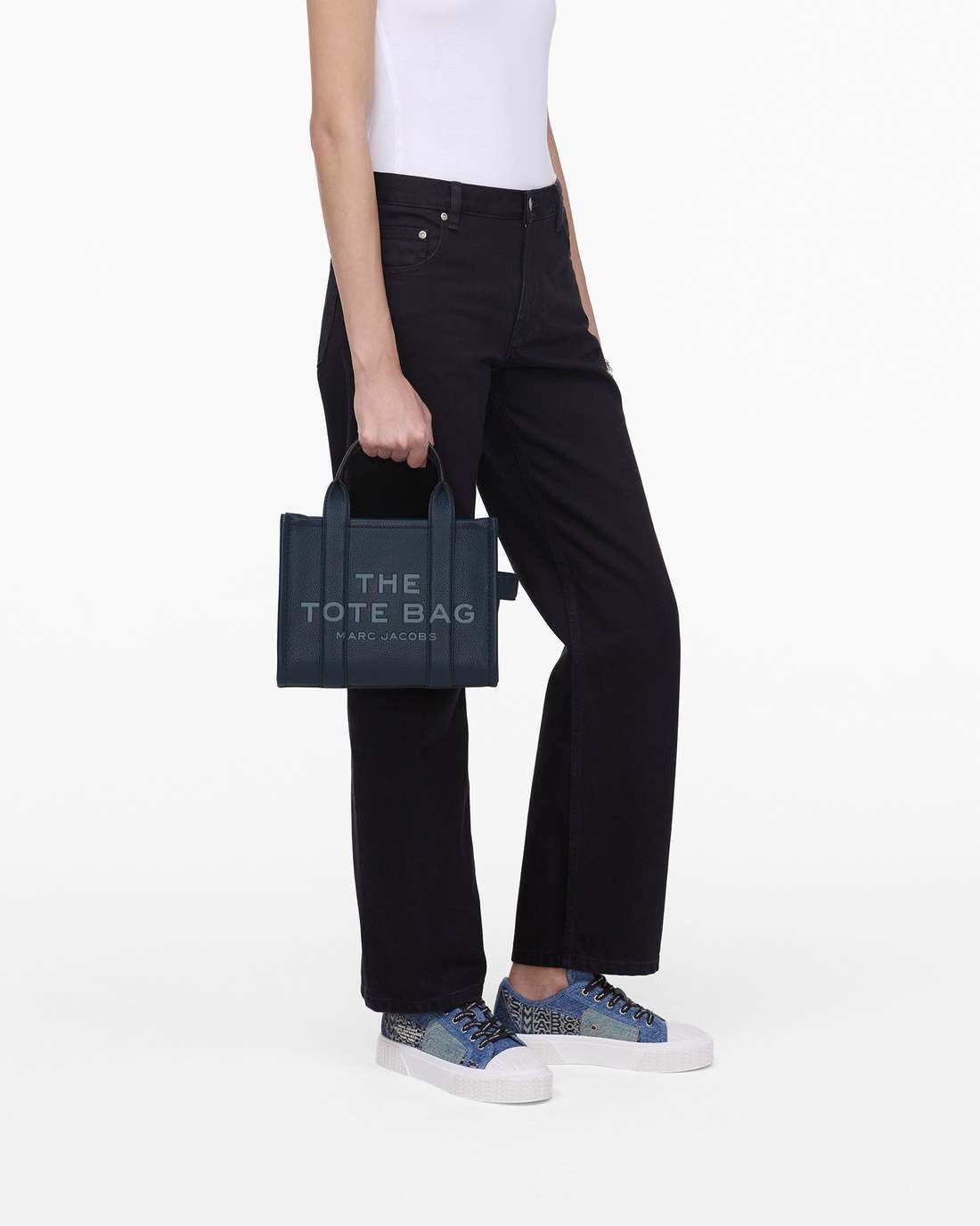 Marc Jacobs Special Offer - The Leather Small Tote Bag Blue Sea