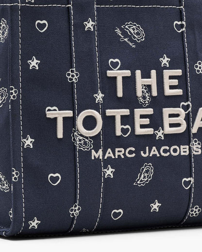 Marc Jacobs Discount - The Bandana Canvas Medium Tote Bag Navy Multi