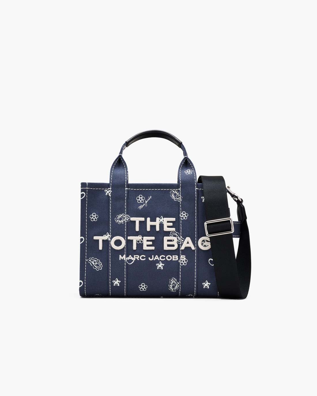 Marc Jacobs Quality - The Bandana Canvas Small Tote Bag Navy Multi