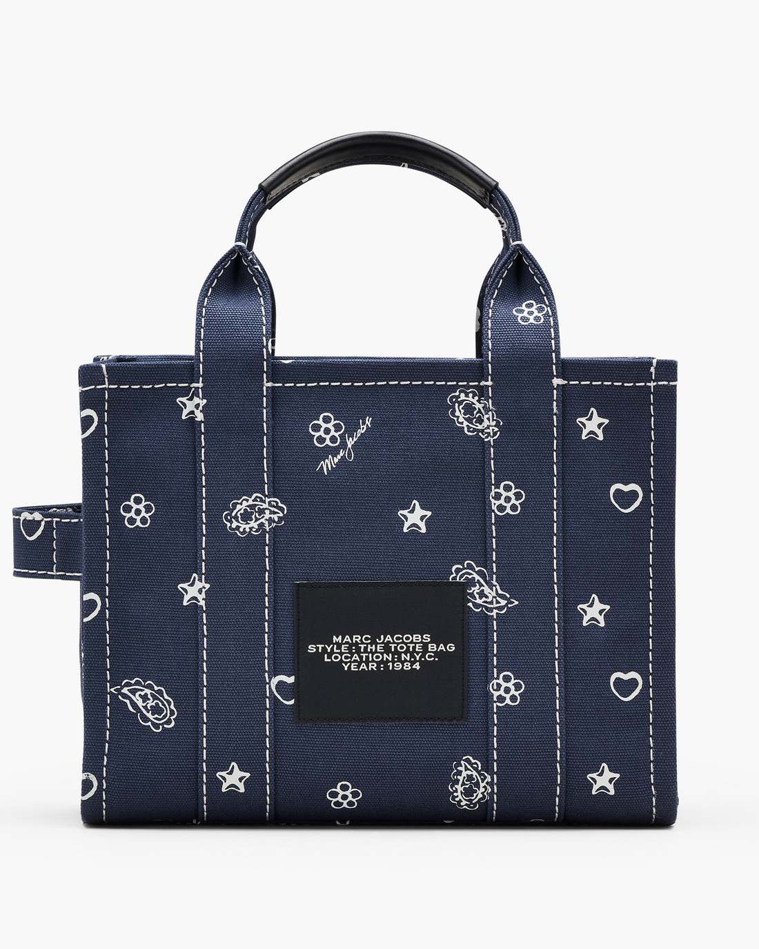 Marc Jacobs Quality - The Bandana Canvas Small Tote Bag Navy Multi