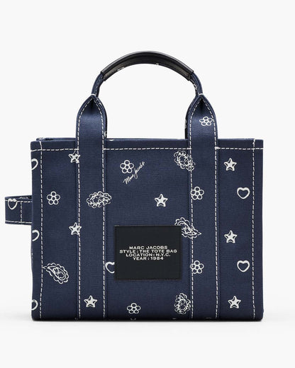 Marc Jacobs Quality - The Bandana Canvas Small Tote Bag Navy Multi