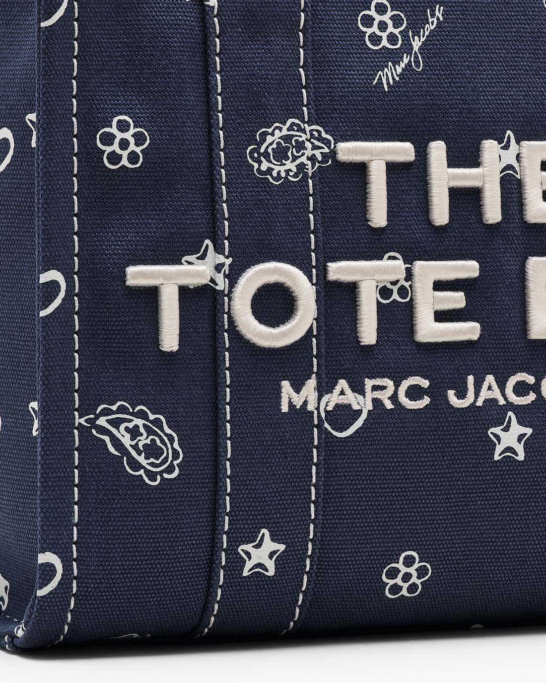 Marc Jacobs Quality - The Bandana Canvas Small Tote Bag Navy Multi
