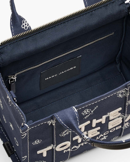 Marc Jacobs Quality - The Bandana Canvas Small Tote Bag Navy Multi