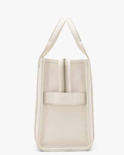 Marc Jacobs Latest - The Leather Medium Tote Bag Cotton/Silver