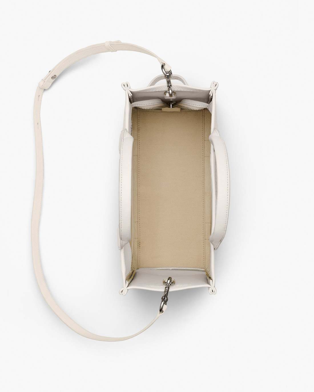 Marc Jacobs Latest - The Leather Medium Tote Bag Cotton/Silver