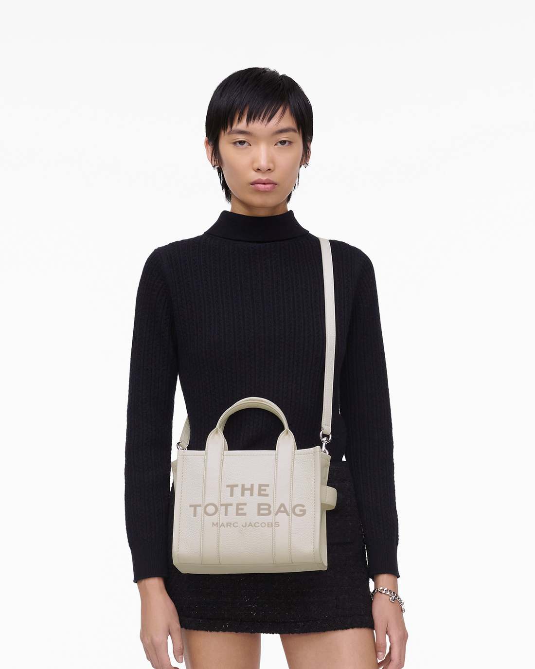 Marc Jacobs Everyday - The Leather Small Tote Bag Cotton/Silver