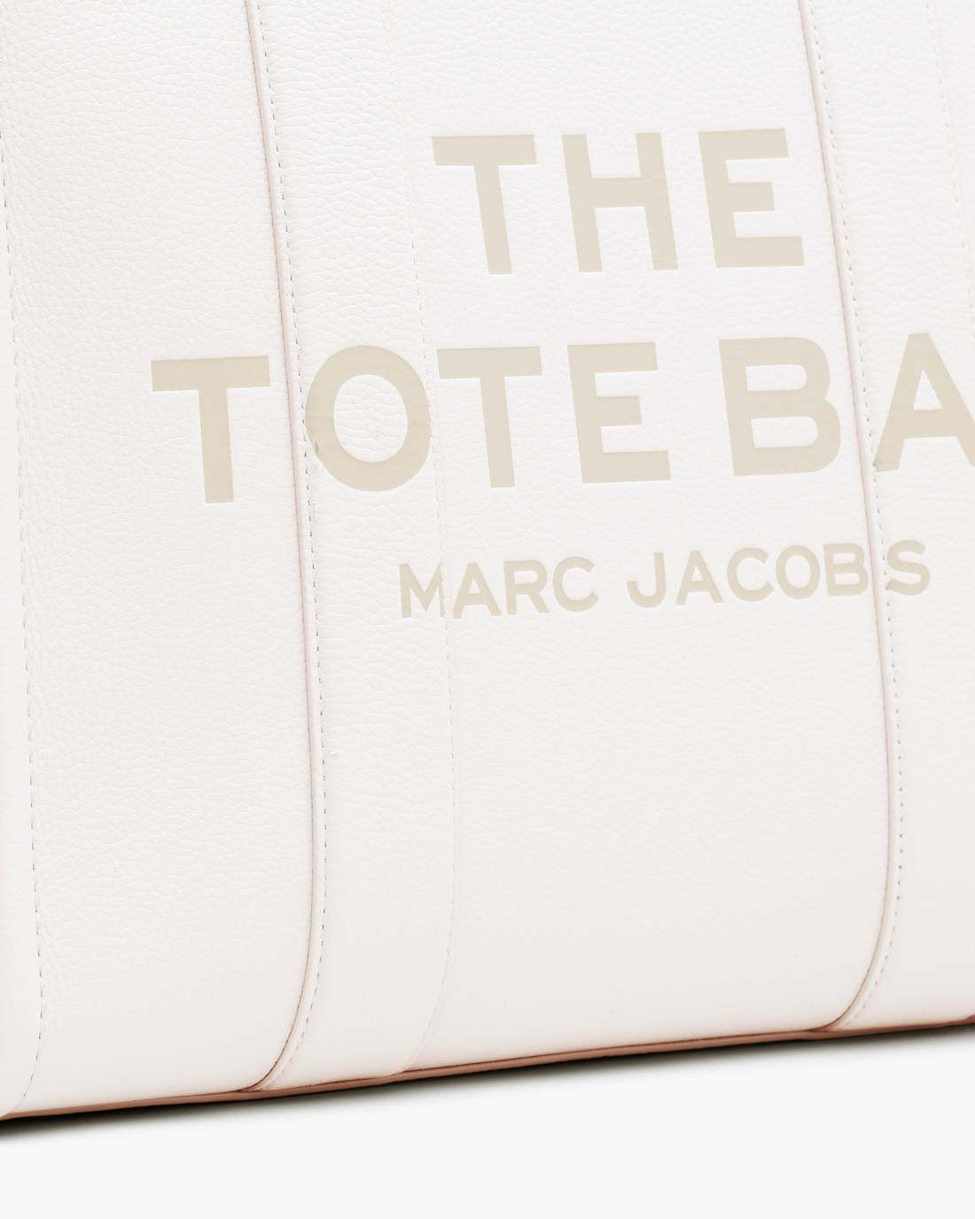Marc Jacobs New - The Leather Large Tote Bag Cotton/Silver