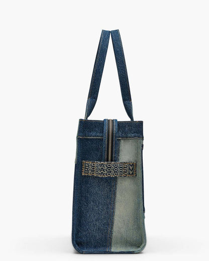 Marc Jacobs Hot Sale - The Deconstructed Denim Large Tote Bag Indigo Multi