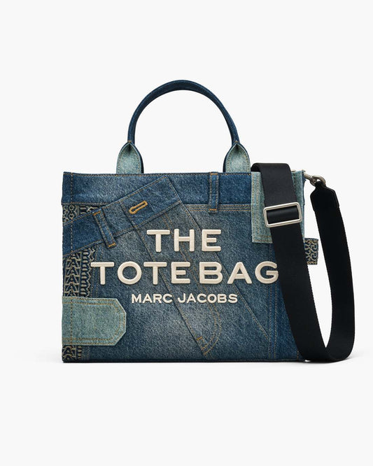 Marc Jacobs Best Seller - The Deconstructed Denim Medium Tote Bag Indigo Multi