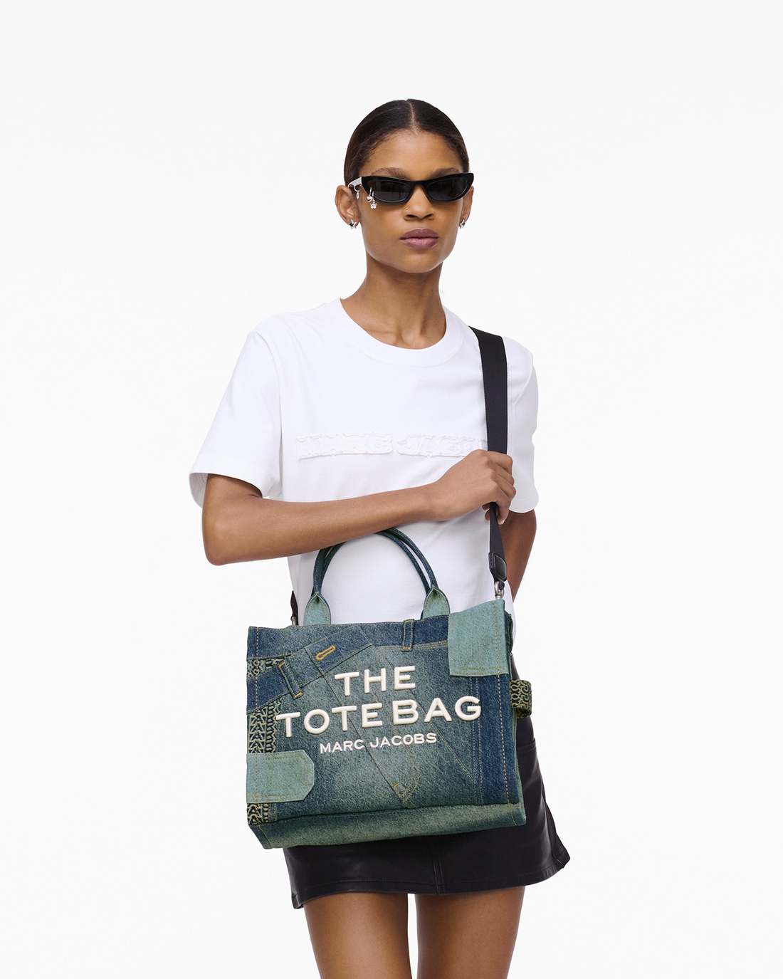 Marc Jacobs Best Seller - The Deconstructed Denim Medium Tote Bag Indigo Multi