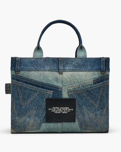 Marc Jacobs Best Seller - The Deconstructed Denim Medium Tote Bag Indigo Multi