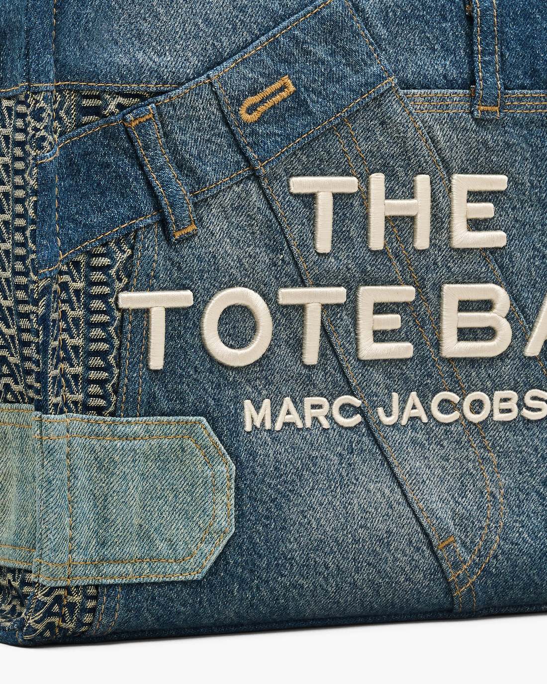 Marc Jacobs Best Seller - The Deconstructed Denim Medium Tote Bag Indigo Multi