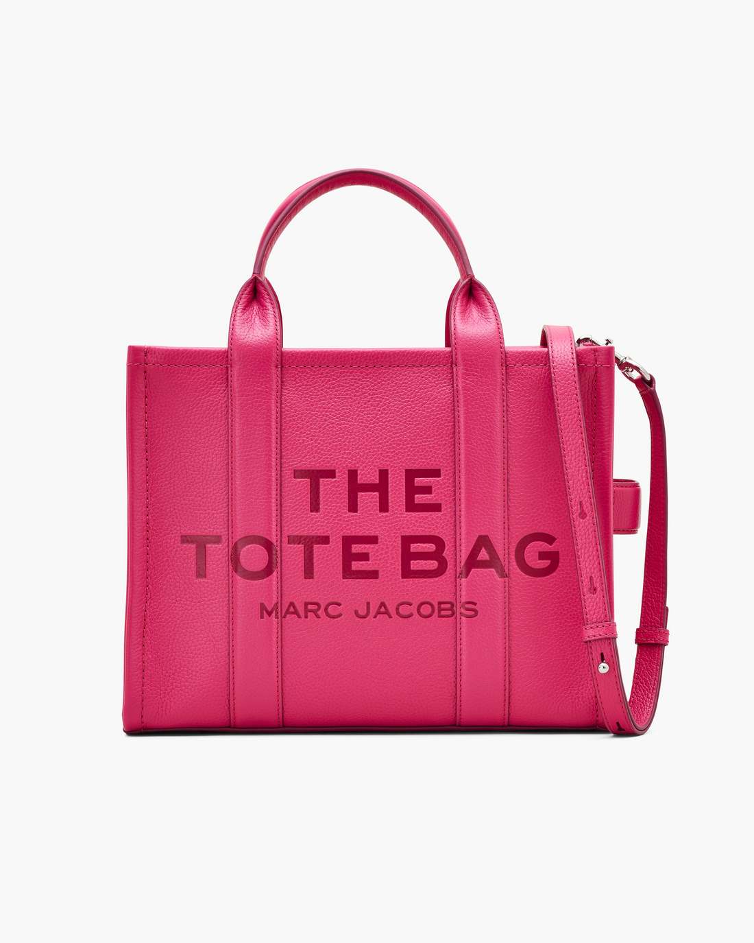 Marc Jacobs Classic - The Leather Medium Tote Bag Raspberry Pink