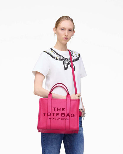 Marc Jacobs Classic - The Leather Medium Tote Bag Raspberry Pink