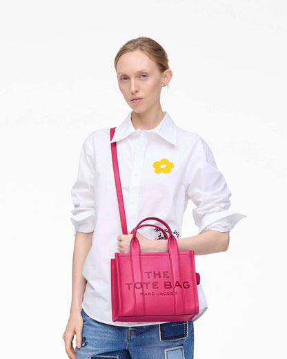 Marc Jacobs Best Seller - The Leather Small Tote Bag Raspberry Pink