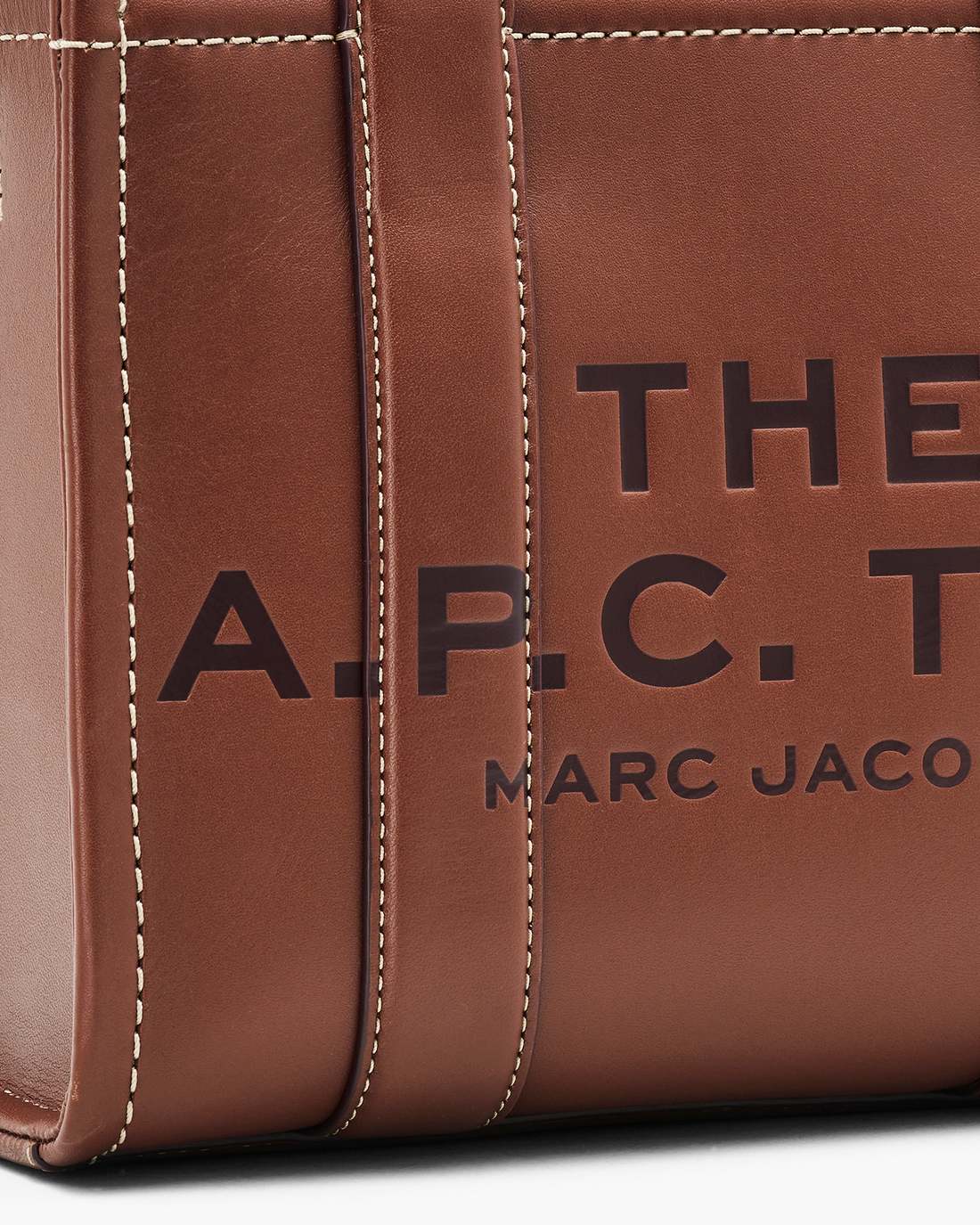 Marc Jacobs Discount - The A.P.C. X Marc Jacobs Leather Small Tote Bag Hazelnut