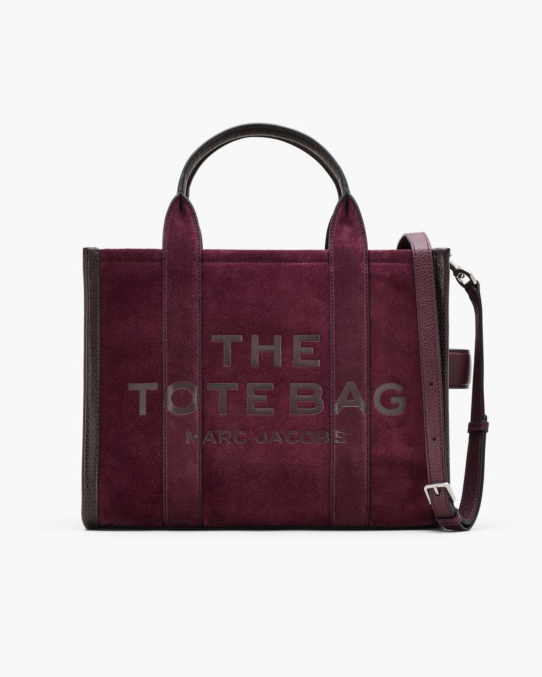 Marc Jacobs Sale - The Suede Medium Tote Bag Dark Plum