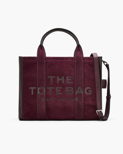 Marc Jacobs Sale - The Suede Medium Tote Bag Dark Plum