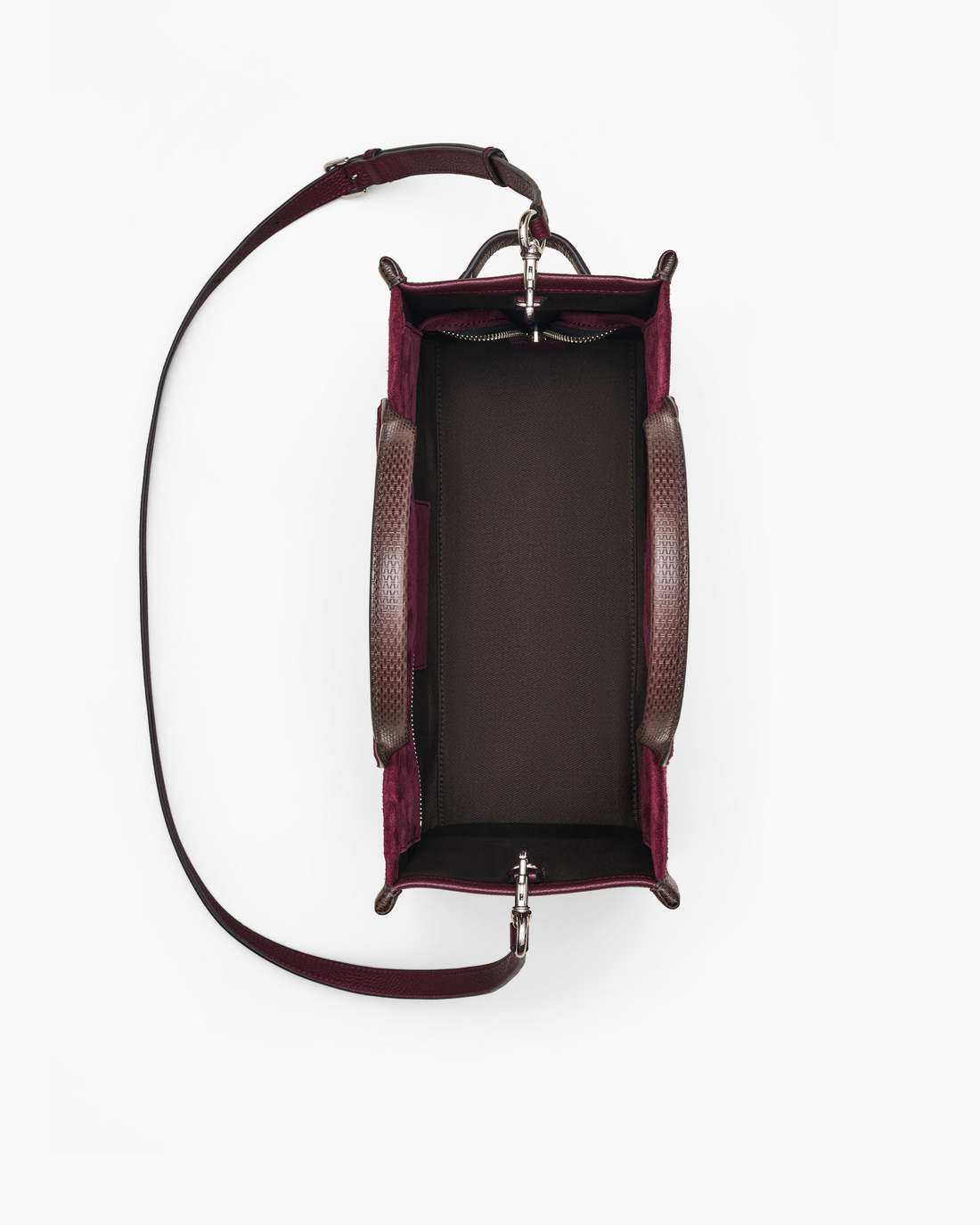 Marc Jacobs Sale - The Suede Medium Tote Bag Dark Plum