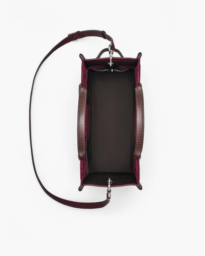 Marc Jacobs Sale - The Suede Medium Tote Bag Dark Plum