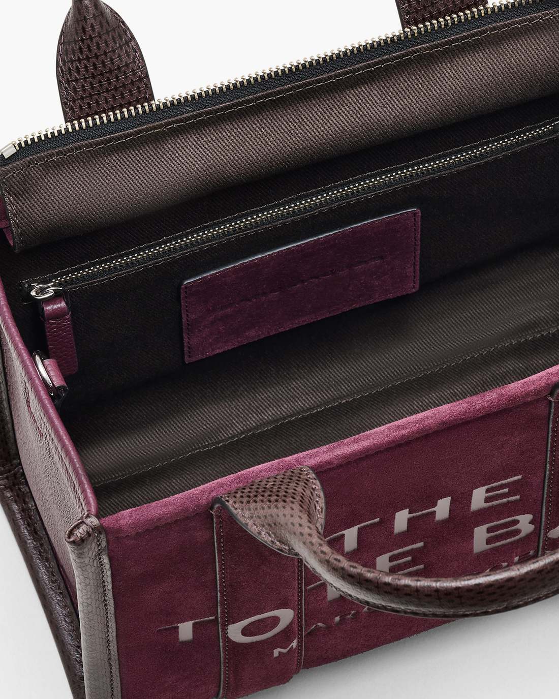 Marc Jacobs Special Offer - The Suede Small Tote Bag Dark Plum