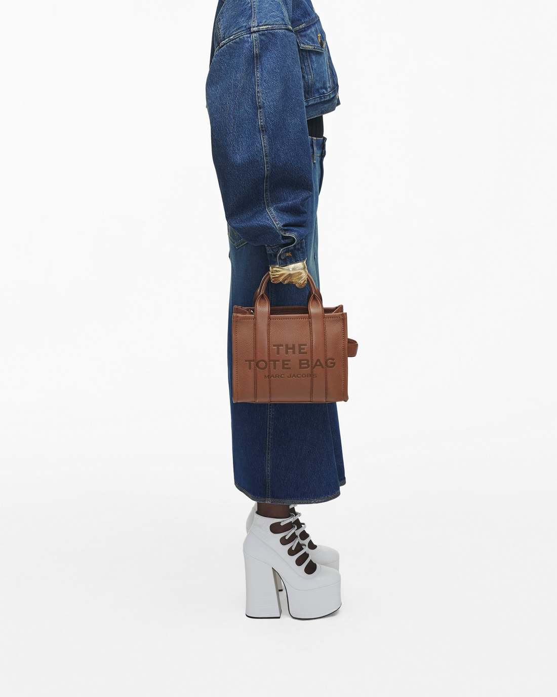Marc Jacobs Discount - The Leather Small Tote Bag Argan Oil