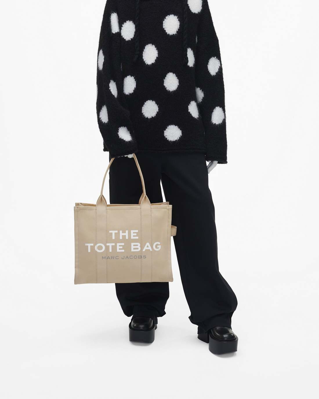 Marc Jacobs Hot Sale - The Canvas Large Tote Bag Beige