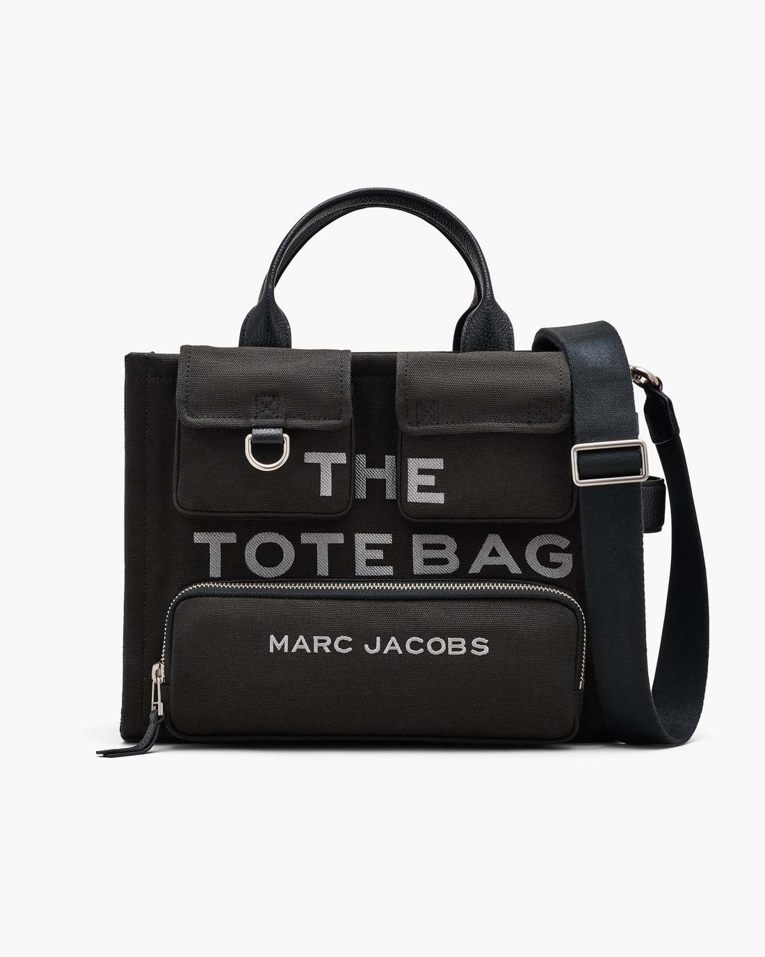 Marc Jacobs Signature - The Cargo Canvas Medium Tote Bag Black